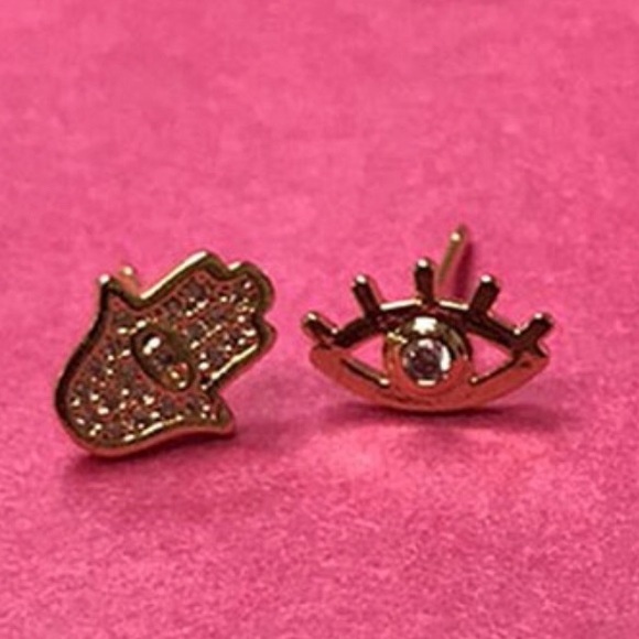 NBEADS 12 Ciondoli Mano Hamsa Con Zirconie - Fai Da Te Gioielli In Ottone, Oro E Argento Per Collane E Bracciali